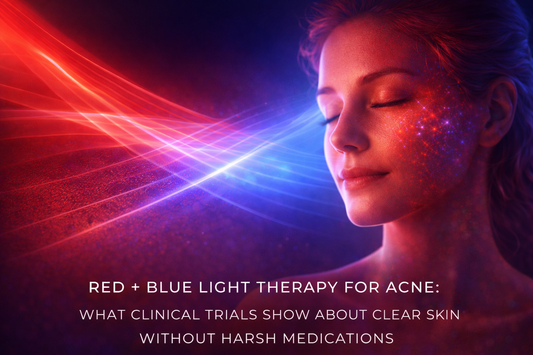 Red + Blue Light Therapy for Acne: What Clinical Trials Show About Clear Skin Without Harsh Medications