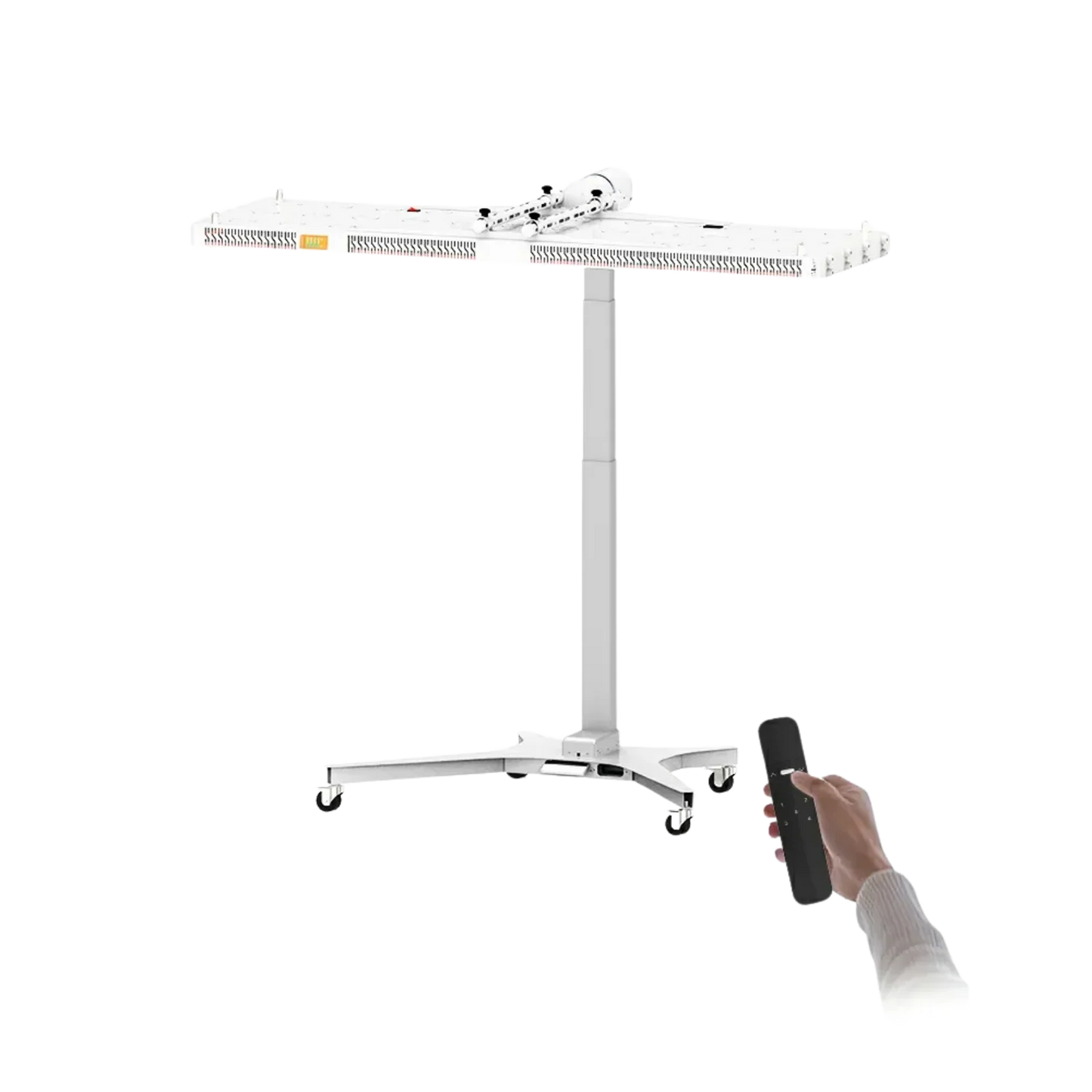 NovaThera premium red light therapy full-body LED panel on adjustable stand with remote control