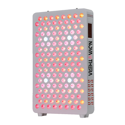 LED light panel with colorful LEDs on a white background