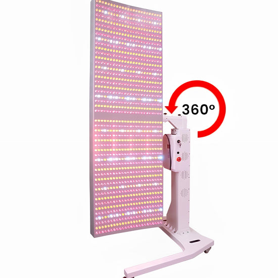 Red Light therapy with electric stand demonstration 